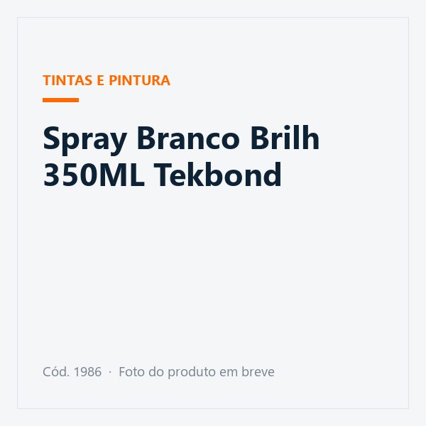 Spray Branco Brilh 350ML Tekbond