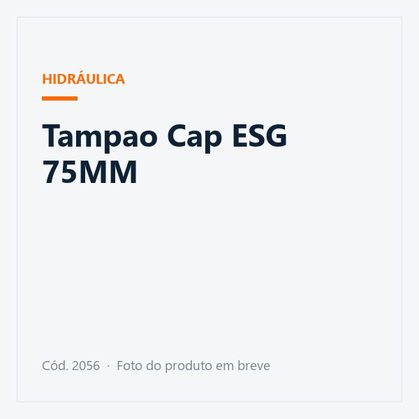 Tampao Cap ESG 75MM