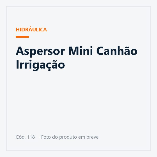 Aspersor Mini Canhão Irrigação
