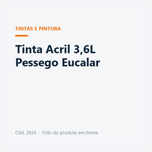 Tinta Acril 3,6L Pessego Eucalar