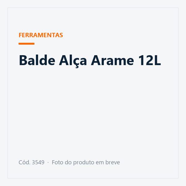 Balde Alça Arame 12L