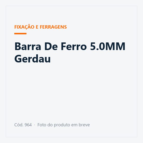 Barra De Ferro 5.0MM Gerdau